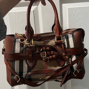 Brown/Beige House Check Canvas and Leather